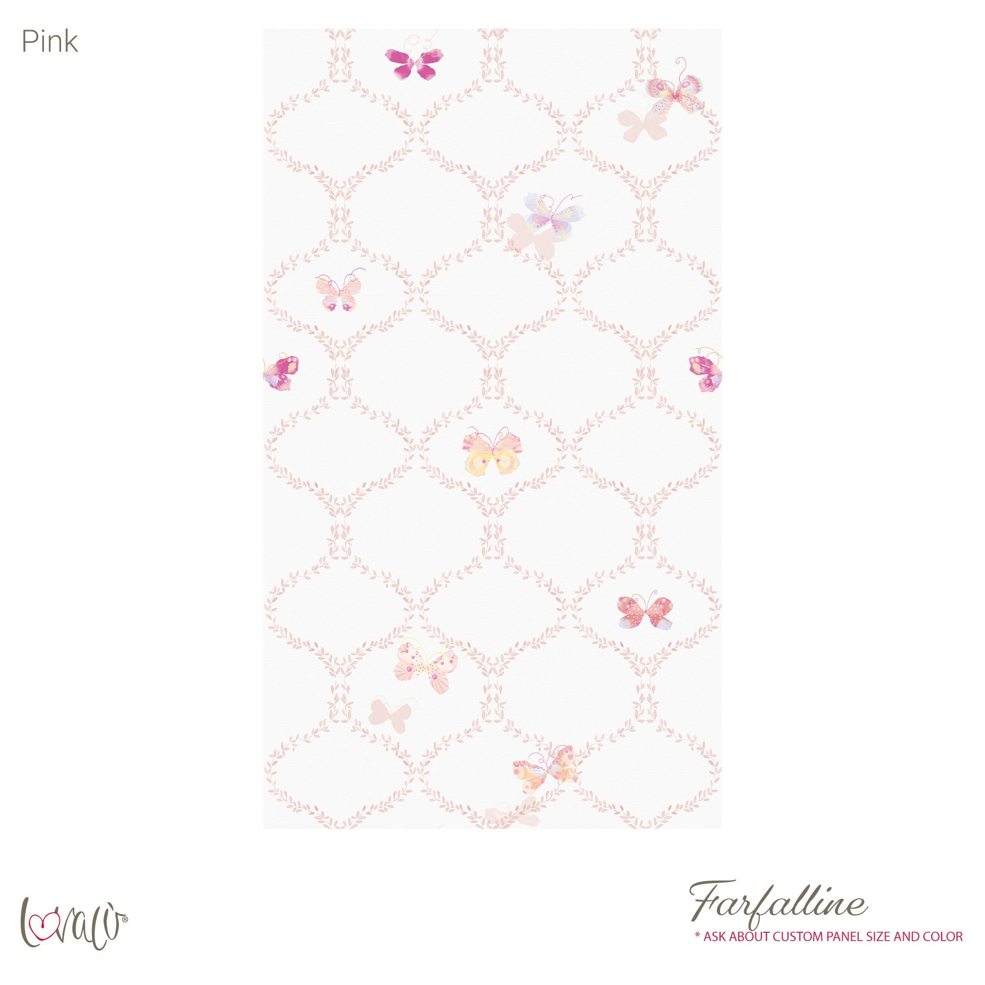 Carta da parati - Farfalline rosa