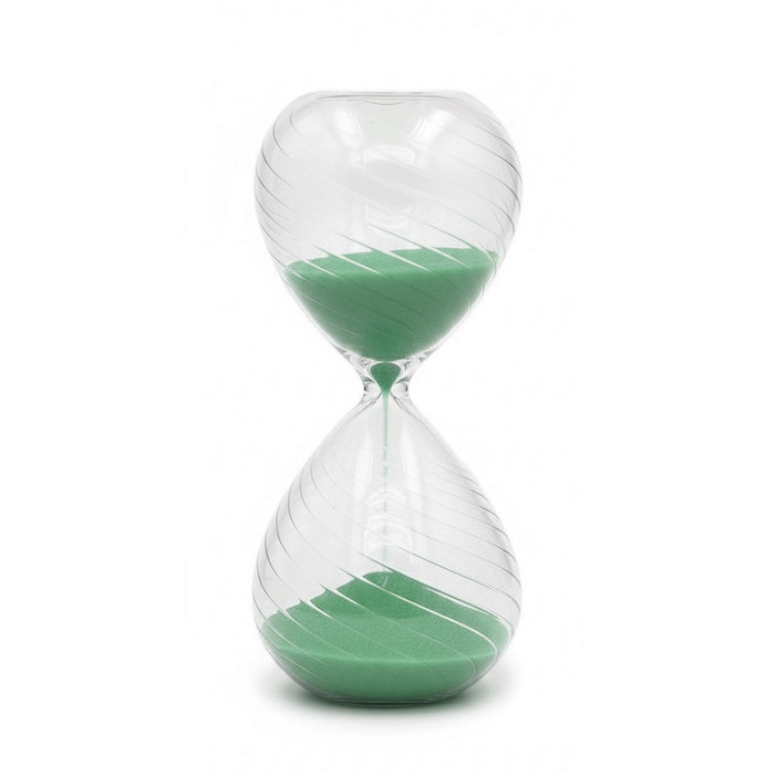 Clessidra in vetro scanalato con sabbia colorata