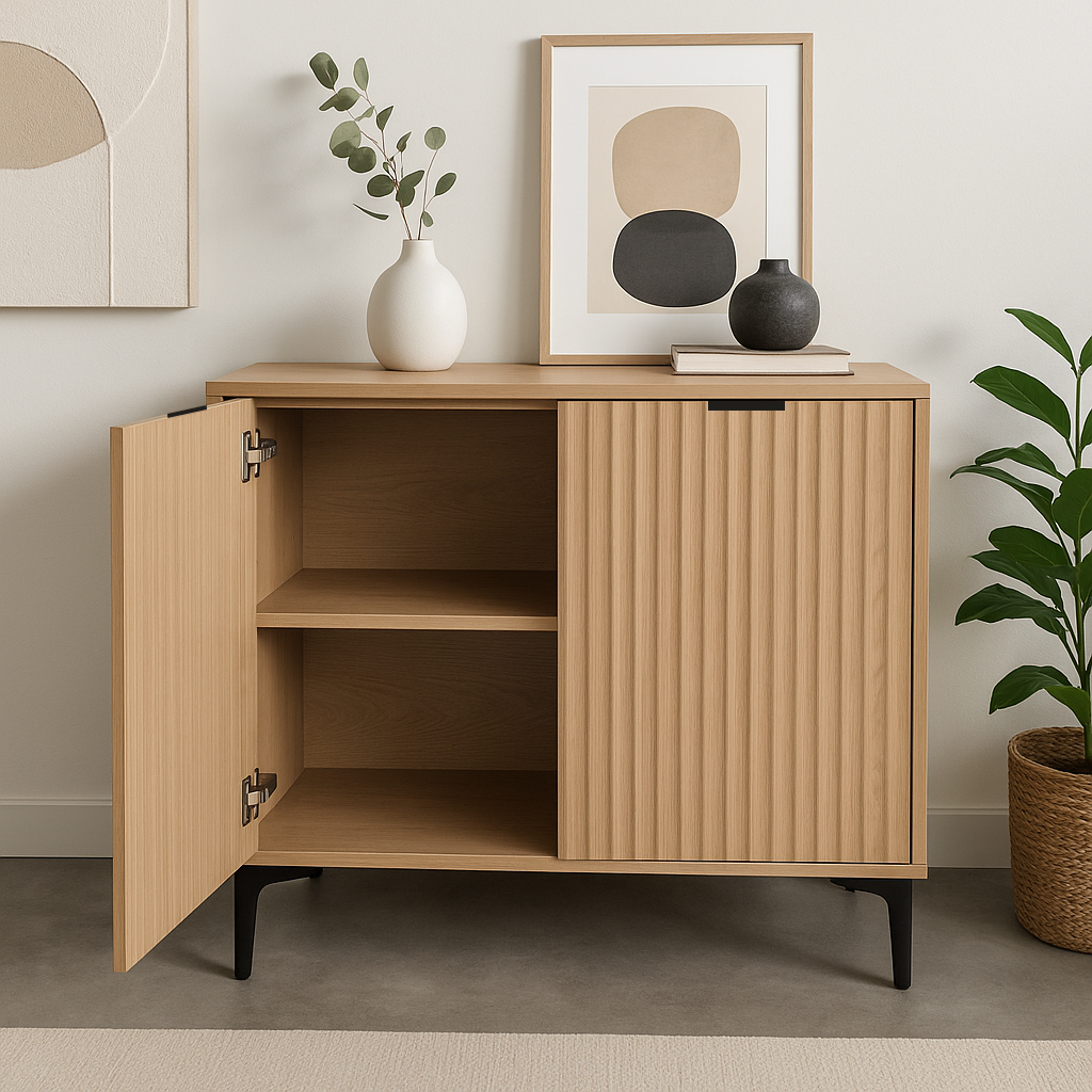 Mobile moderno con 2 ante in melamina legno - Lignum