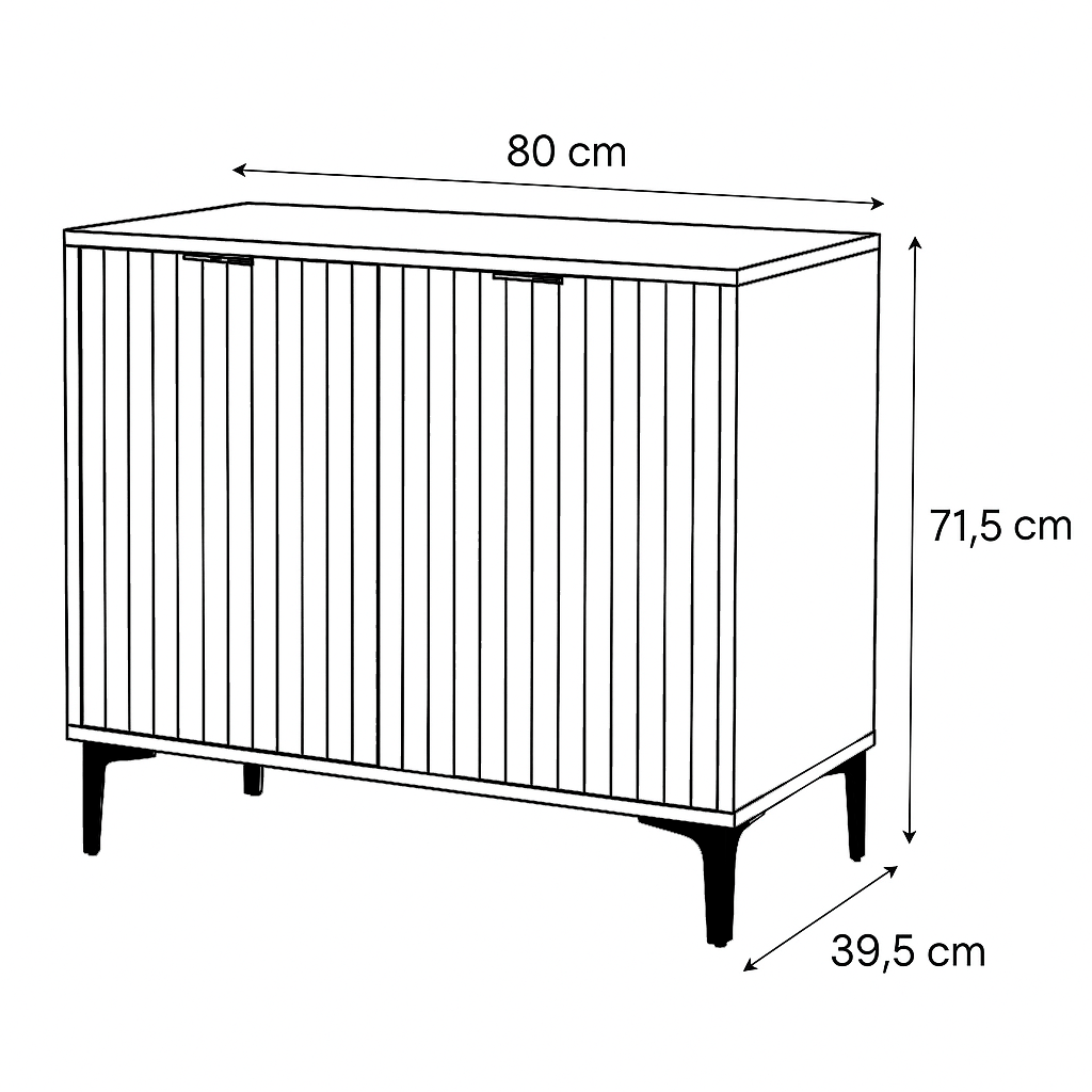 Mobile moderno con 2 ante in melamina legno - Lignum