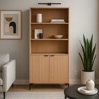 Mobile moderno con 2 ante e ripiani in melamina legno - Lignum