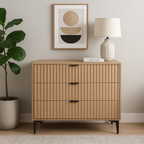 Cassettiera moderna con 3 cassetti in melamina legno - Lignum