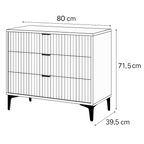 Cassettiera moderna con 3 cassetti in melamina legno - Lignum