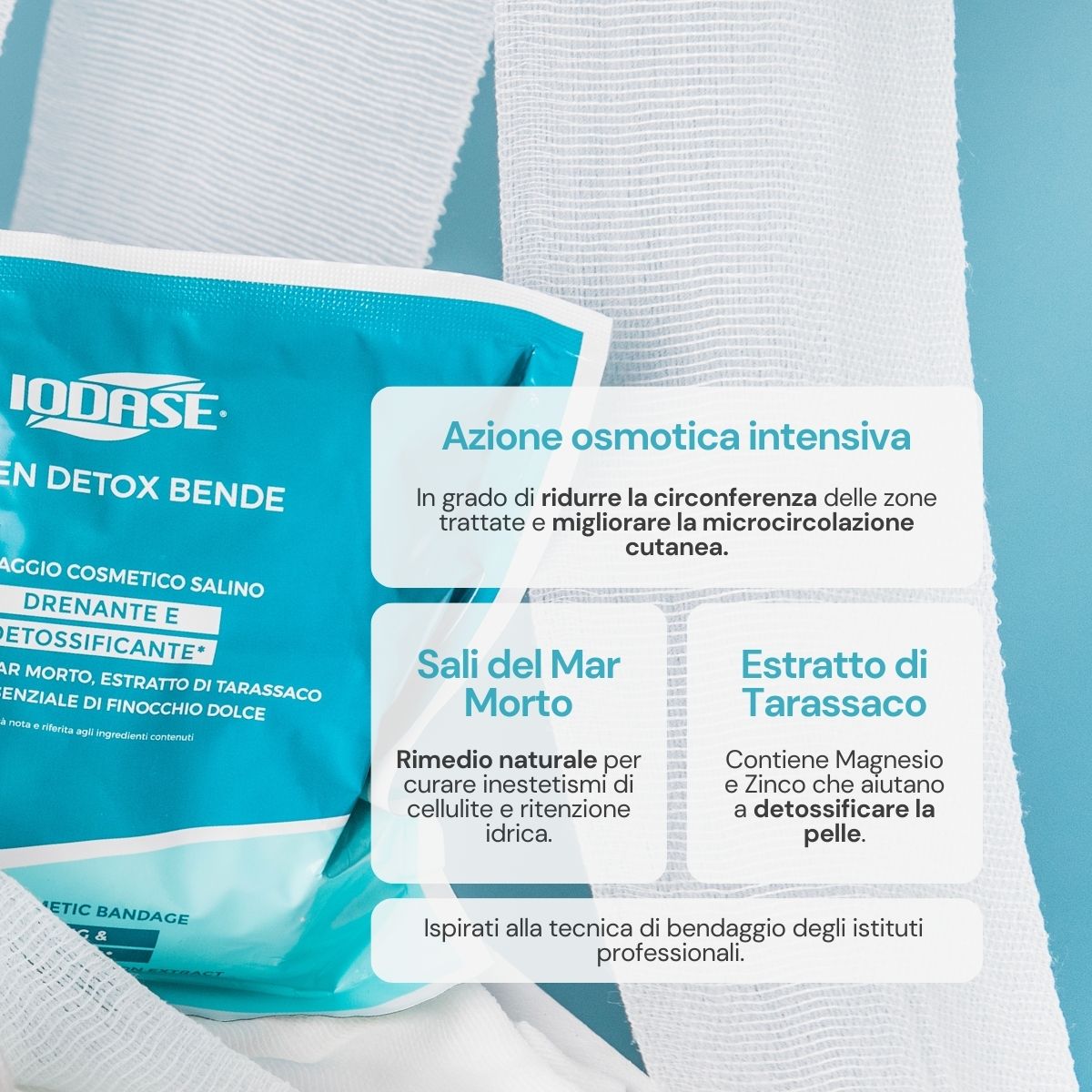 Bendaggi drenanti e detossificanti gambe