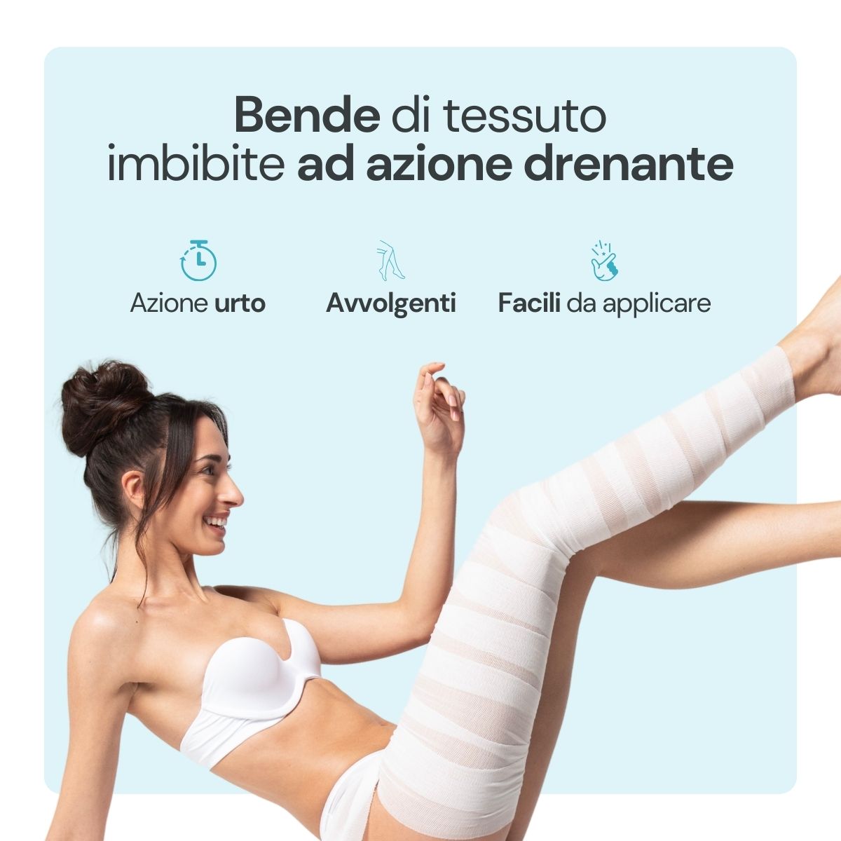 Bendaggi drenanti e detossificanti gambe