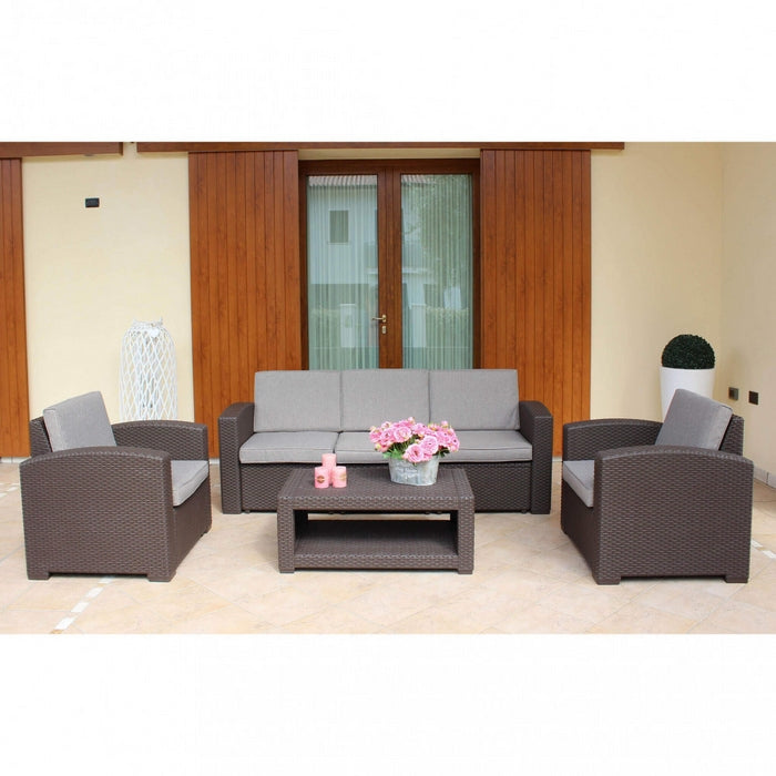 Salotto da giardino smontabile con cuscini - Mauritius