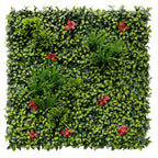 Parete con piante e fiori artificiali per giardino verticale 100x100 cm - Frame