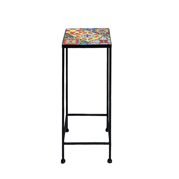 Supporto quadrato per piante con mosaico - Trapani