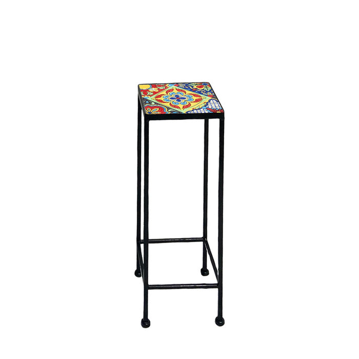 Supporto quadrato per piante con mosaico - Trapani