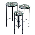 Supporto rotondo per piante con mosaico - Taormina