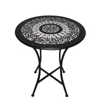 Set tavolo con sedie pieghevoli in metallo con mosaico - Stromboli