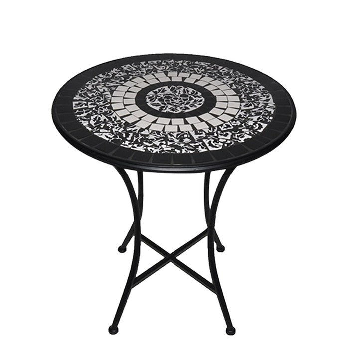 Set tavolo con sedie pieghevoli in metallo con mosaico - Stromboli