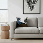 Cuscino in cotone con stampa tigre e foglie 45x45 cm