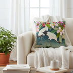 Cuscino in velluto con ricami in rilievo 45x45 cm - Volatili