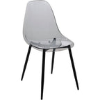 Sedia moderna in policarbonato con gambe in metallo nero - Beatrice