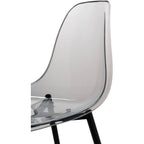 Sedia moderna in policarbonato con gambe in metallo nero - Beatrice