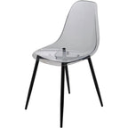 Sedia moderna in policarbonato con gambe in metallo nero - Beatrice