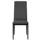 Sedia in velluto a coste con gambe in metallo nero - Irina