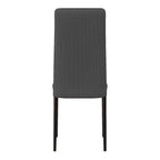 Sedia in velluto a coste con gambe in metallo nero - Irina