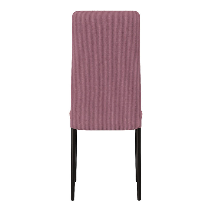 Sedia in velluto a coste con gambe in metallo nero - Irina