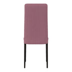 Sedia in velluto a coste con gambe in metallo nero - Irina