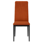 Sedia in velluto a coste con gambe in metallo nero - Irina