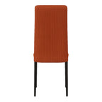 Sedia in velluto a coste con gambe in metallo nero - Irina