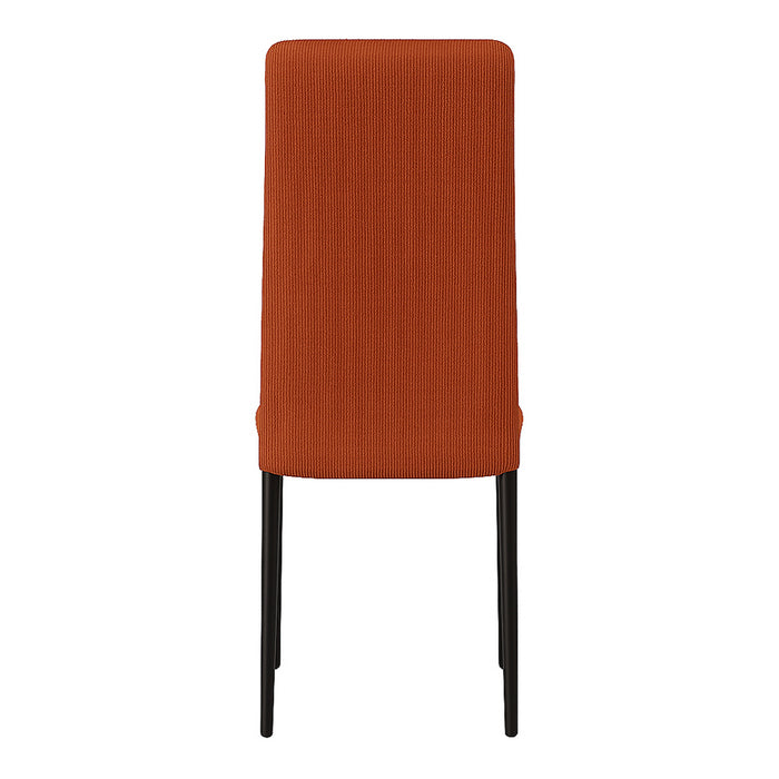 Sedia in velluto a coste con gambe in metallo nero - Irina