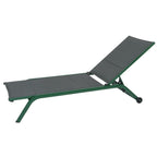 Lettino da giardino in alluminio con schienale reclinabile in 5 posizioni e ruote - Serenity