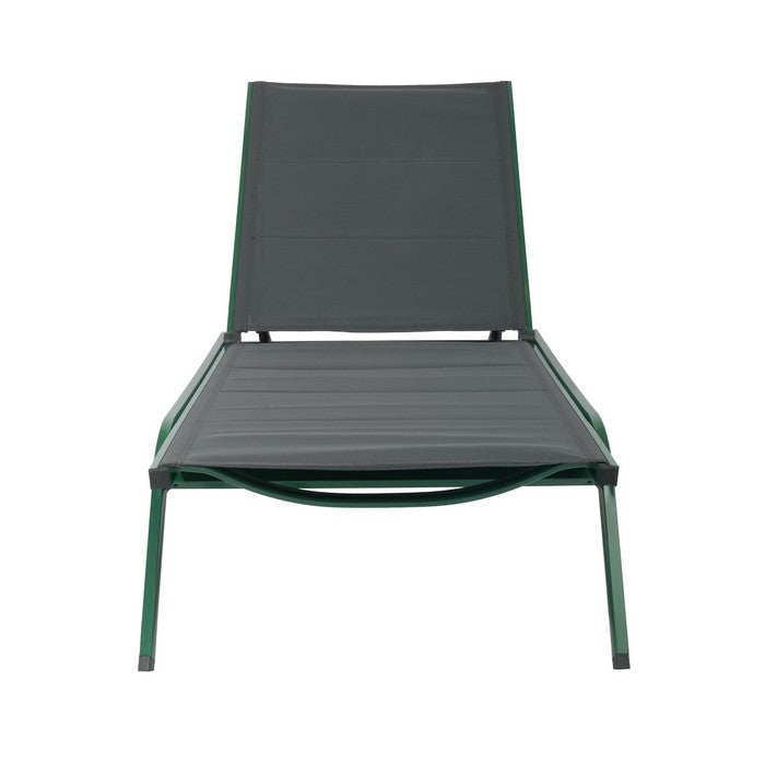 Lettino da giardino in alluminio con schienale reclinabile in 5 posizioni e ruote - Serenity