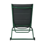 Lettino da giardino in alluminio con schienale reclinabile in 5 posizioni e ruote - Serenity