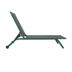 Lettino da giardino in alluminio con schienale reclinabile in 5 posizioni e ruote - Serenity