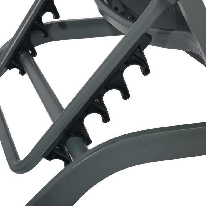 Lettino da giardino in alluminio con schienale reclinabile in 5 posizioni e ruote - Serenity