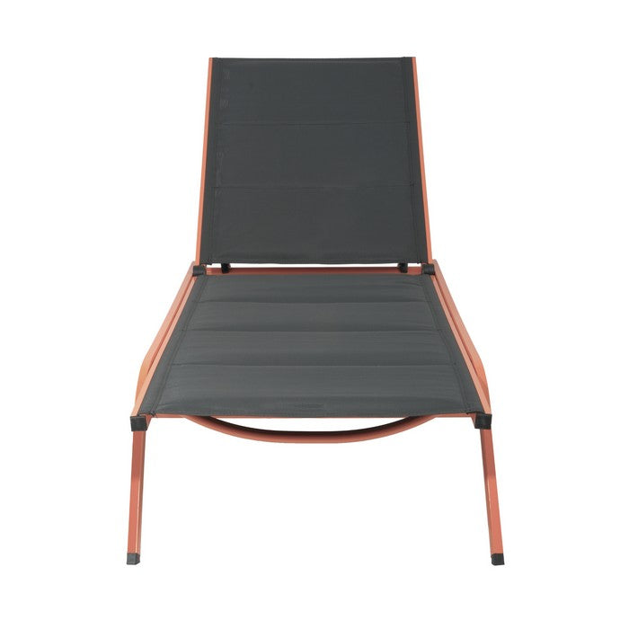 Lettino da giardino in alluminio con schienale reclinabile in 5 posizioni e ruote - Serenity