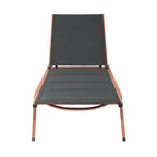 Lettino da giardino in alluminio con schienale reclinabile in 5 posizioni e ruote - Serenity