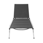 Lettino da giardino in alluminio con schienale reclinabile in 5 posizioni e ruote - Serenity