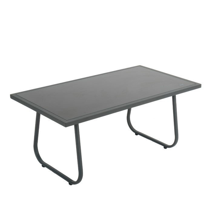 Salotto da giardino in metallo con divano, poltrone e tavolino - Eden