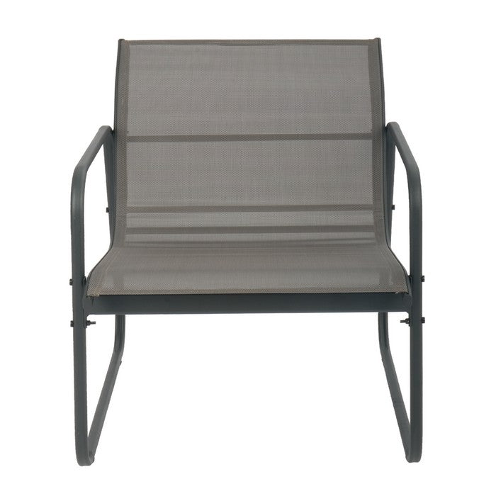 Salotto da giardino in metallo con divano, poltrone e tavolino - Eden