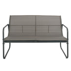 Salotto da giardino in metallo con divano, poltrone e tavolino - Eden