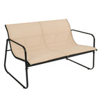 Salotto da giardino in metallo con divano, poltrone e tavolino - Eden