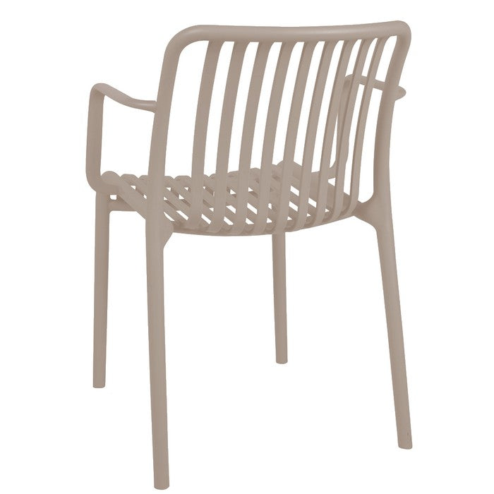 Poltrona da giardino con doghe impilabile in polipropilene anti-uv - Gardenia