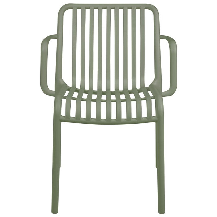 Poltrona da giardino con doghe impilabile in polipropilene anti-uv - Gardenia