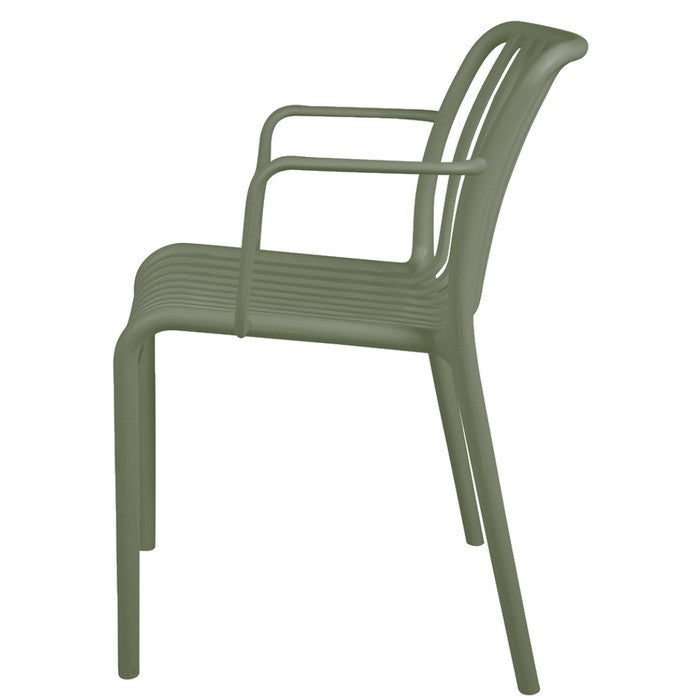 Poltrona da giardino con doghe impilabile in polipropilene anti-uv - Gardenia