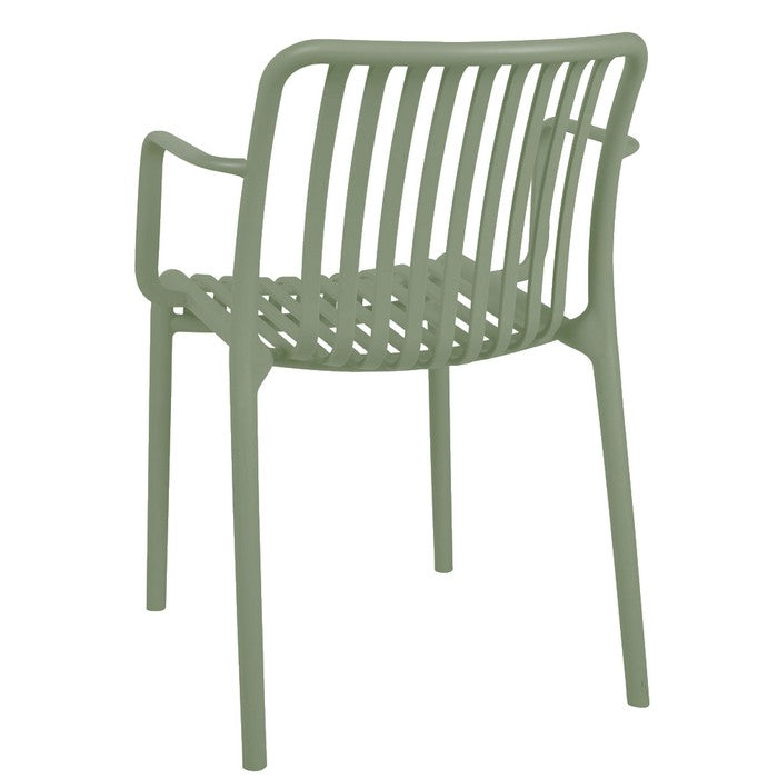 Poltrona da giardino con doghe impilabile in polipropilene anti-uv - Gardenia