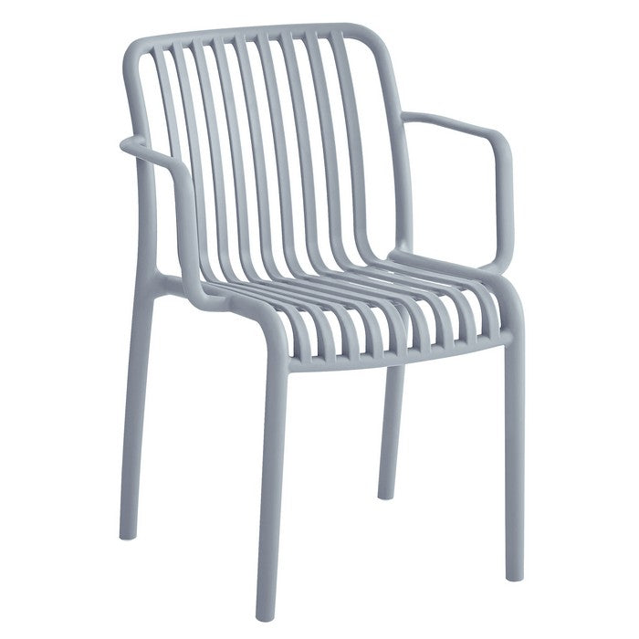 Poltrona da giardino con doghe impilabile in polipropilene anti-uv - Gardenia