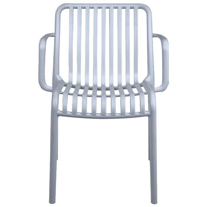 Poltrona da giardino con doghe impilabile in polipropilene anti-uv - Gardenia