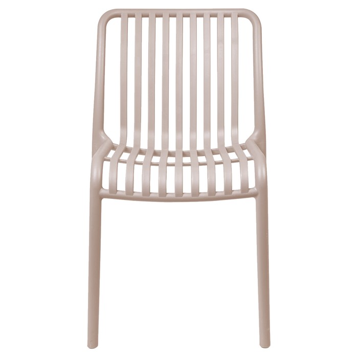 Sedia da giardino con doghe impilabile in polipropilene anti-uv - Gardenia