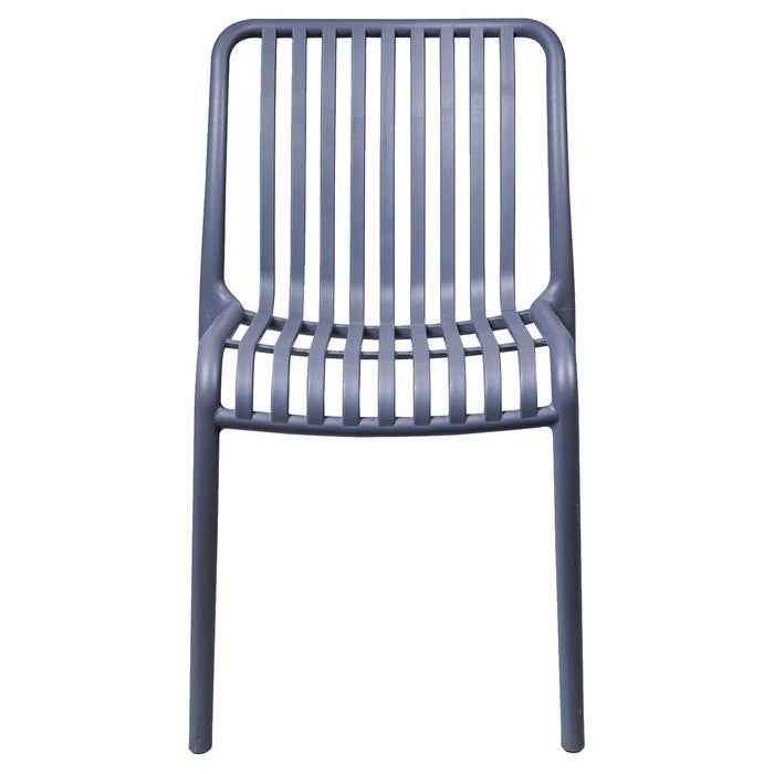 Sedia da giardino con doghe impilabile in polipropilene anti-uv - Gardenia