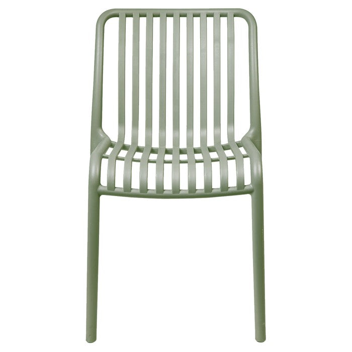 Sedia da giardino con doghe impilabile in polipropilene anti-uv - Gardenia