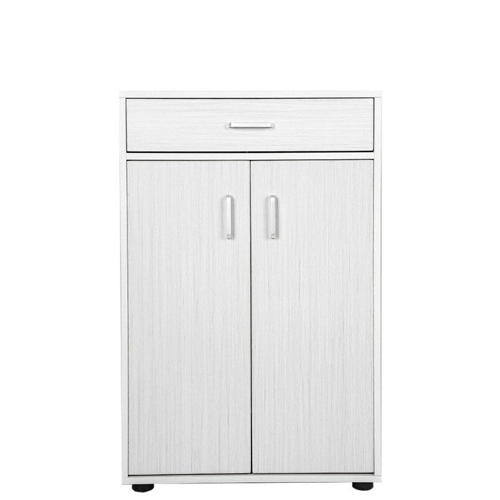 Mobile scarpiera in mdf con cassetto e 2 ante con ripiani